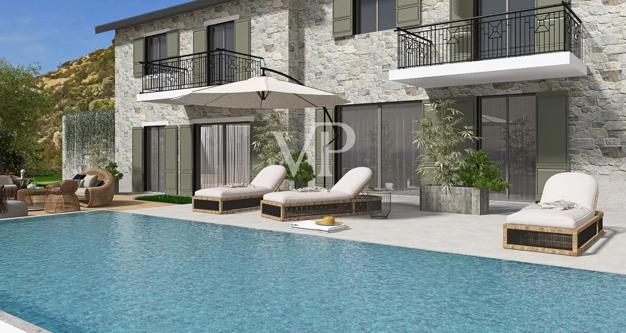 Im Bau befindliche Doppelhaushälfte mit atemberaubender Aussicht