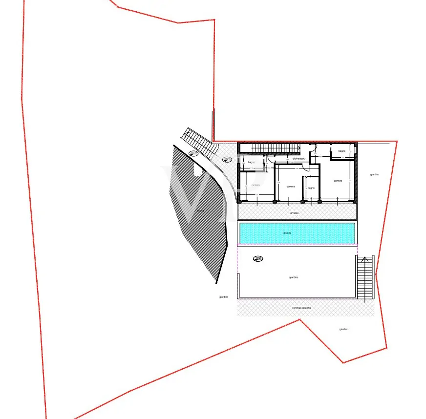 Terreno edificabile con progetto approvato di villa e fantastica vista sul mare di Cala di Volpe