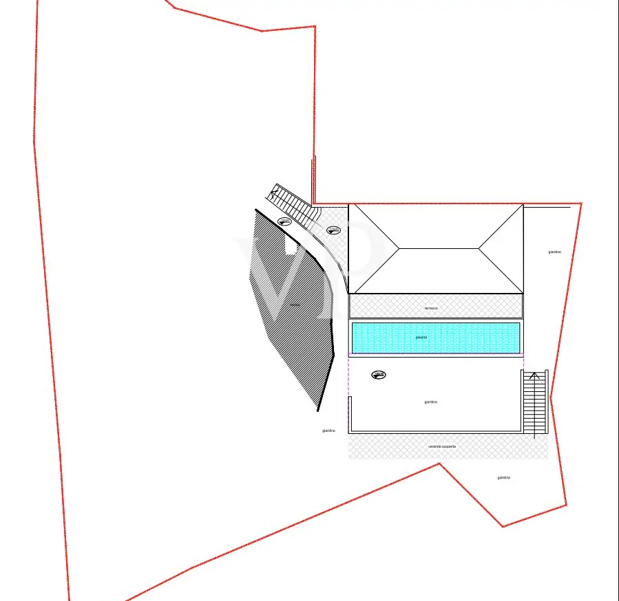 Terreno edificabile con progetto approvato di villa e fantastica vista sul mare di Cala di Volpe