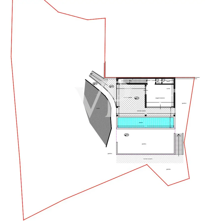 Terreno edificabile con progetto approvato di villa e fantastica vista sul mare di Cala di Volpe