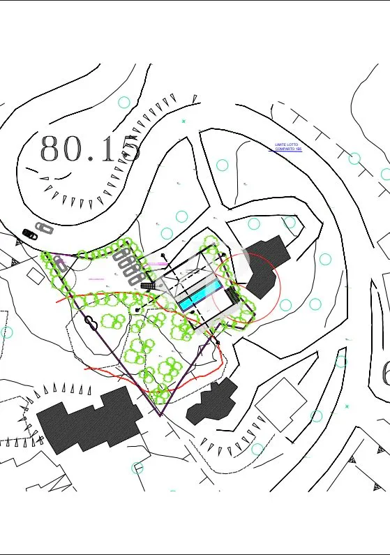 Terreno edificabile con progetto approvato di villa e fantastica vista sul mare di Cala di Volpe
