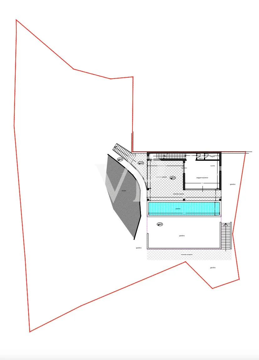 Terreno edificabile con progetto approvato di villa e fantastica vista sul mare di Cala di Volpe