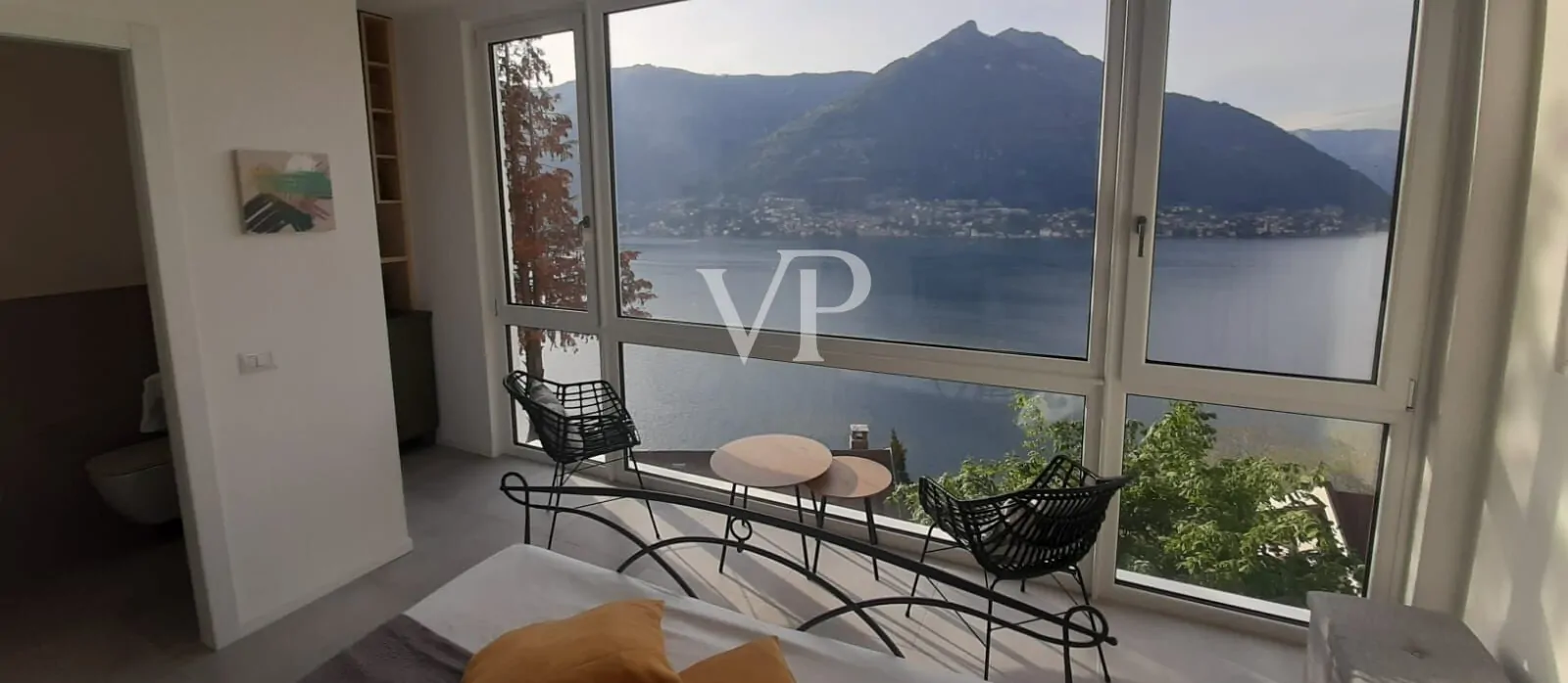 Chalet independiente con terraza y vistas al lago de Como