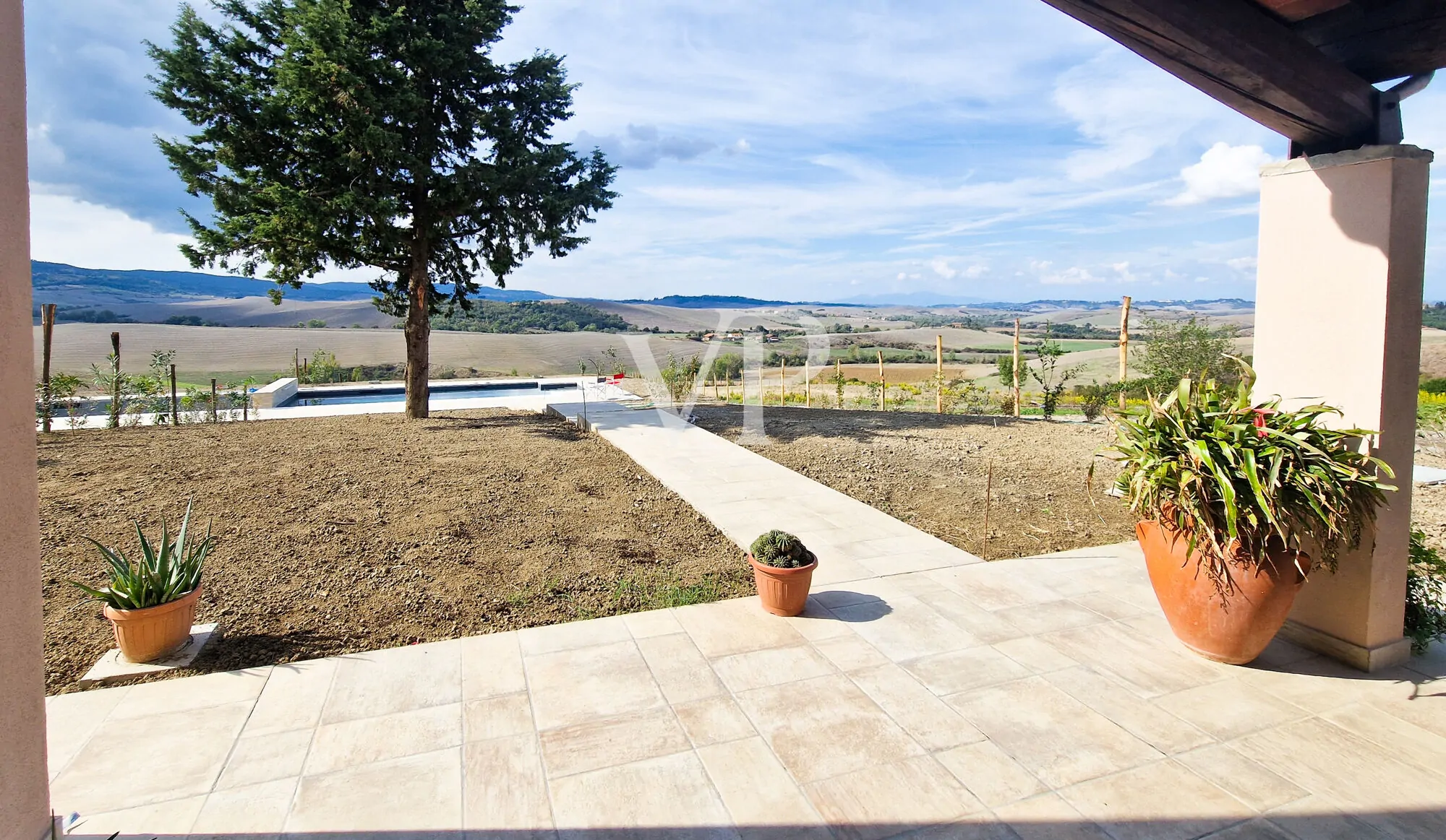 Masía panorámica en Lajatico