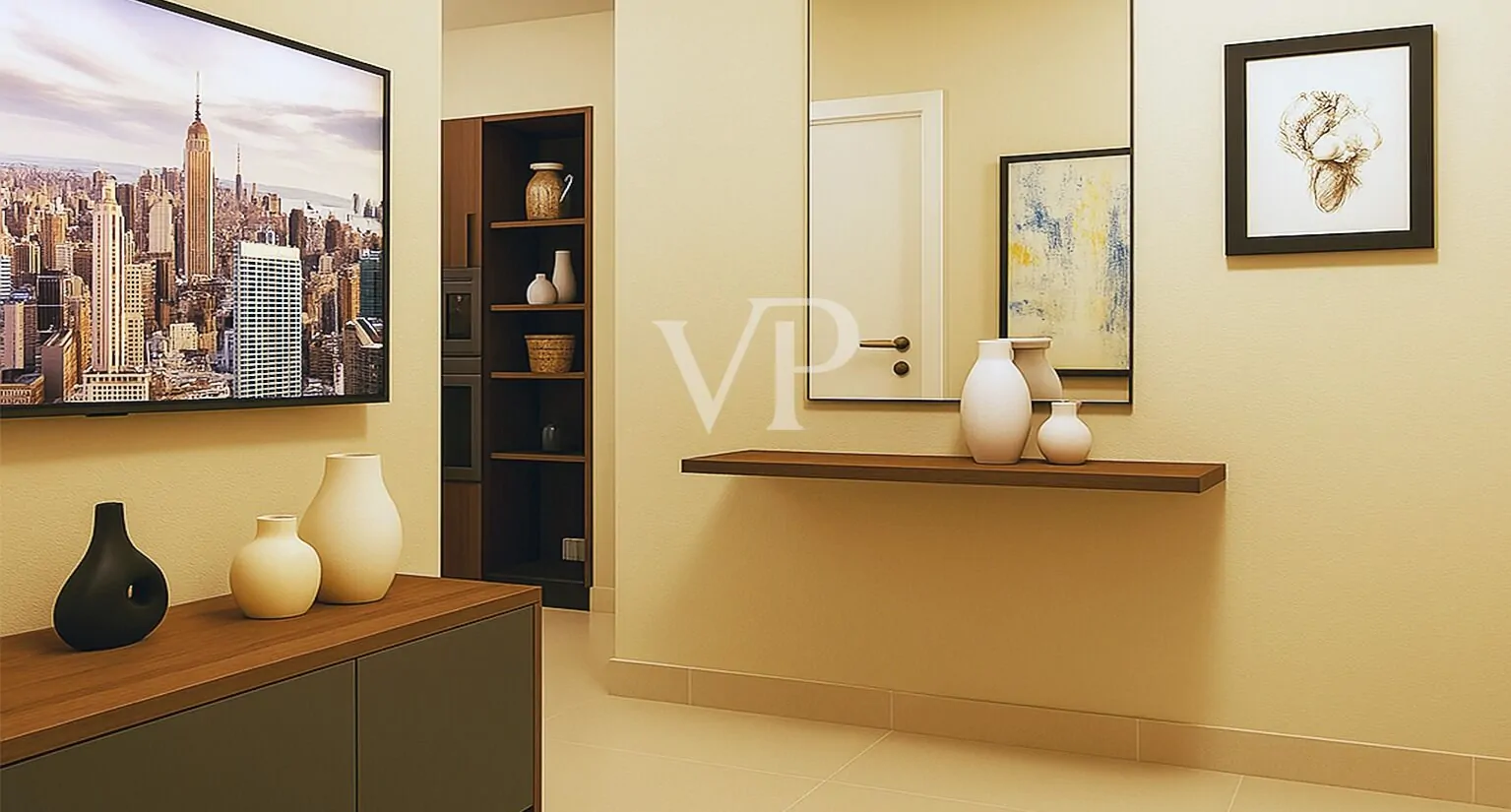 Rendering vista soggiorno