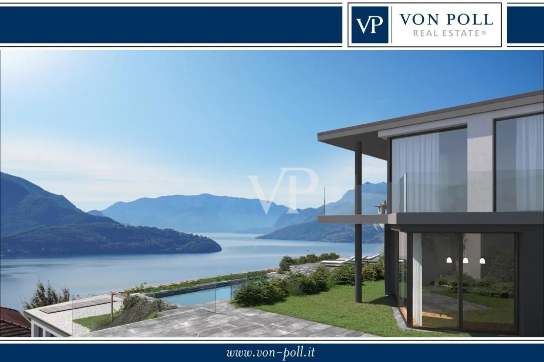 Prestigious residential project with 12 apartments and villa in Vercana with spectacular views of Lake Como