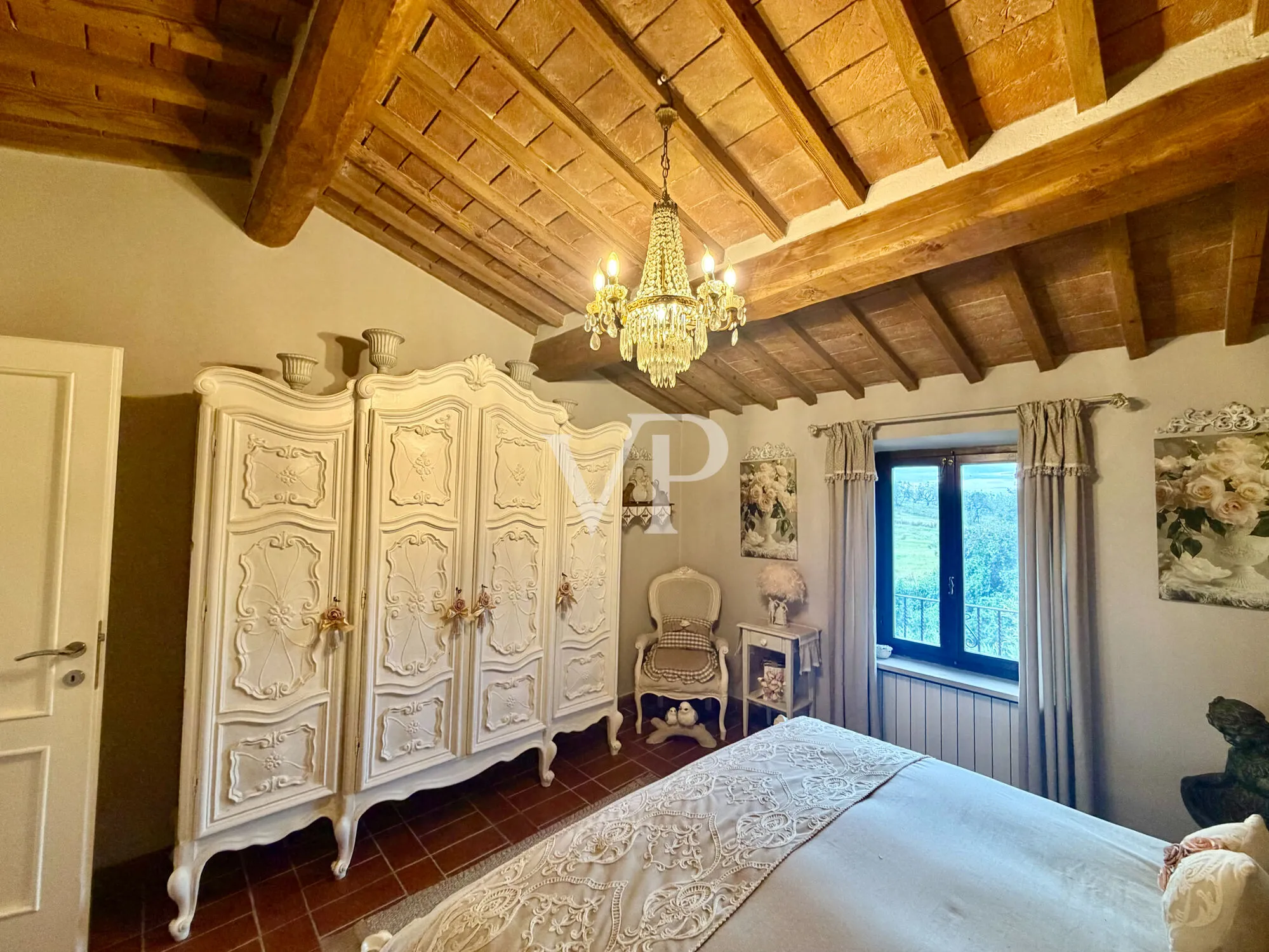 Renovated farmhouse with panoramic views of Massa Marittima and private garden in Tuscan Maremma