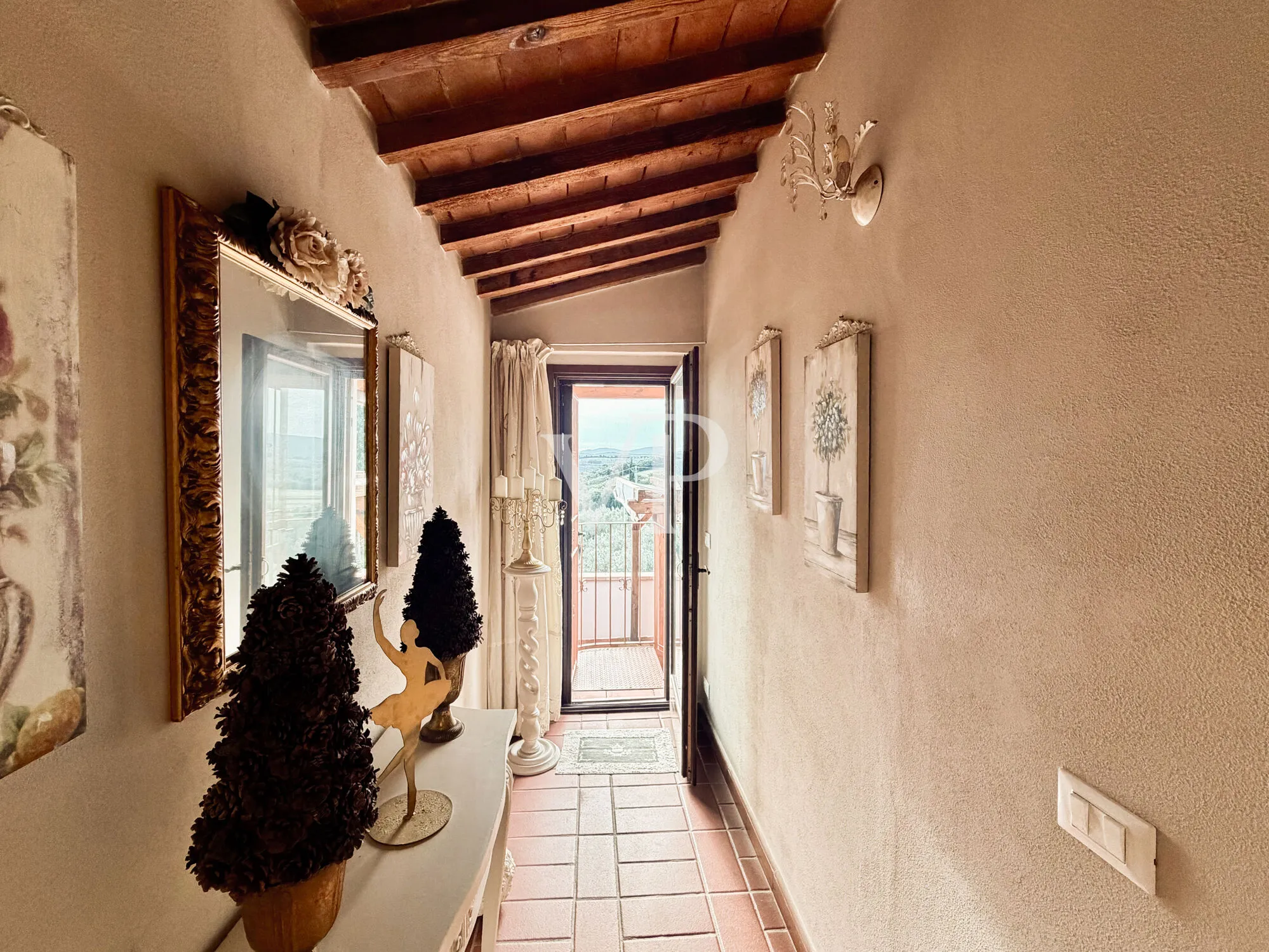 Renovated farmhouse with panoramic views of Massa Marittima and private garden in Tuscan Maremma