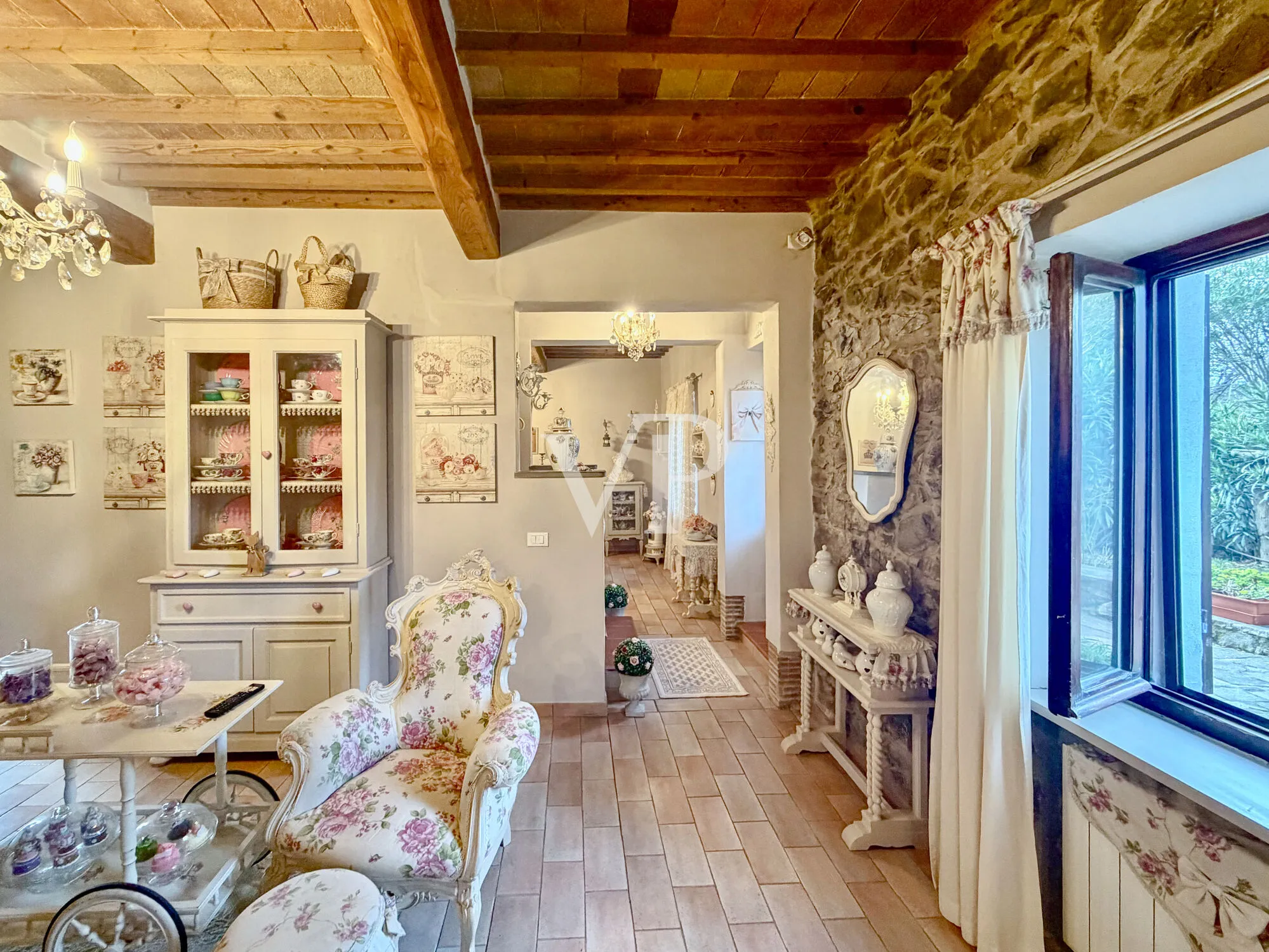 Renovated farmhouse with panoramic views of Massa Marittima and private garden in Tuscan Maremma