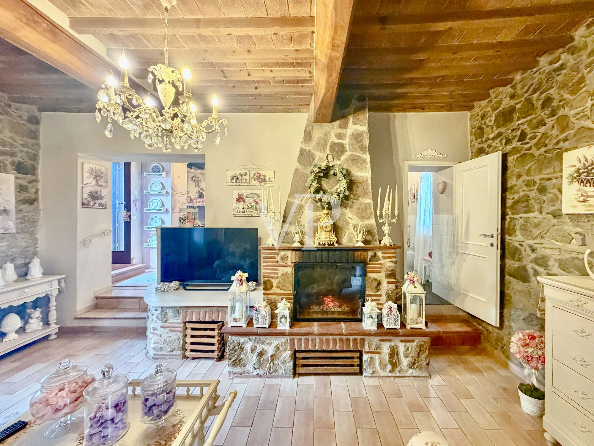 Renovated farmhouse with panoramic views of Massa Marittima and private garden in Tuscan Maremma