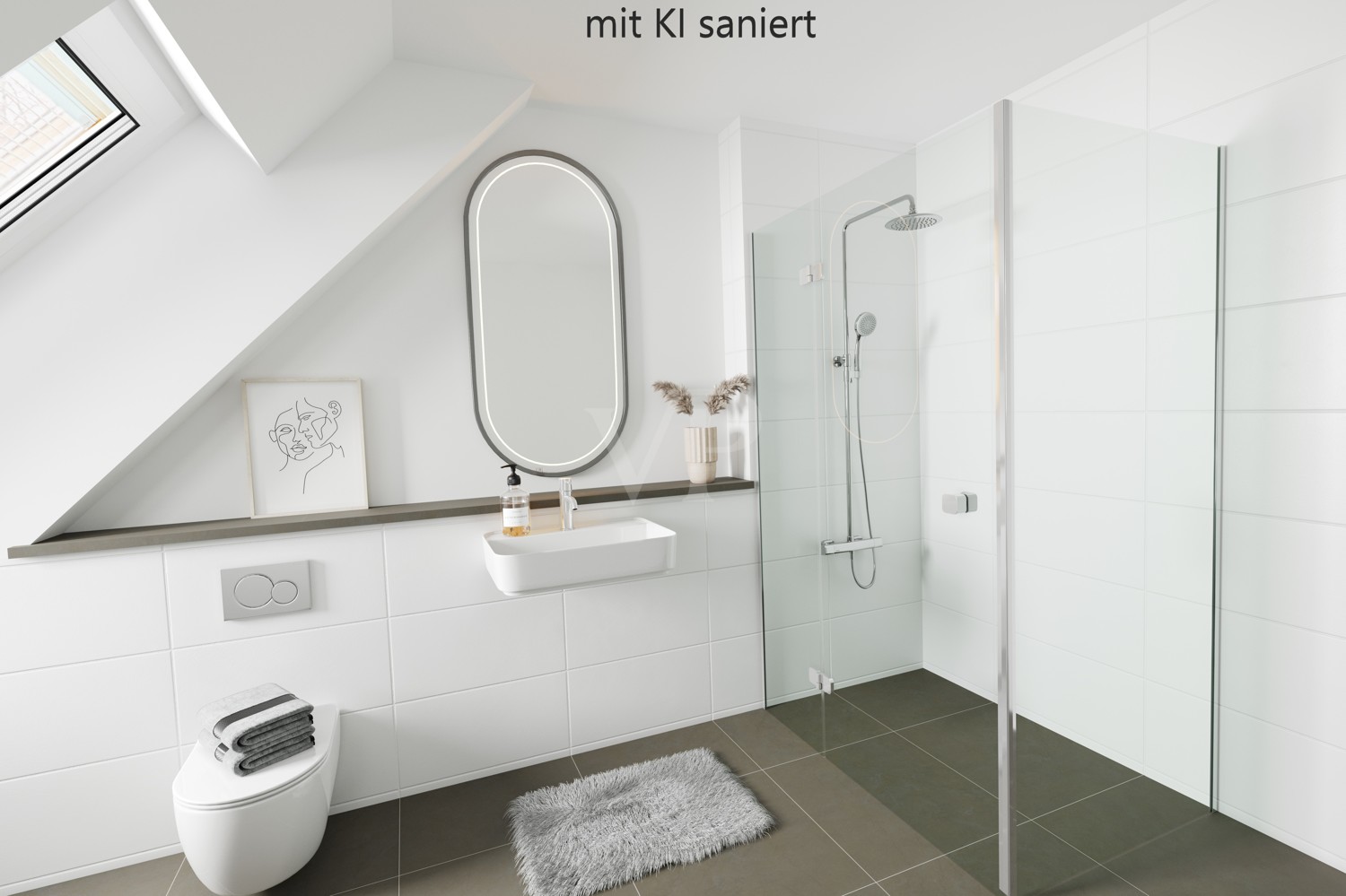 Badezimmer DG mit KI saniert