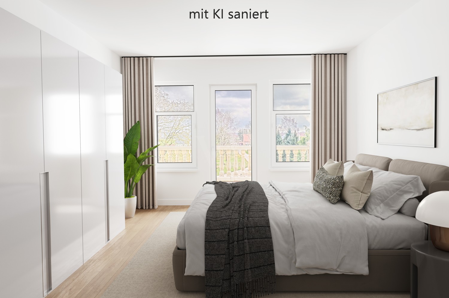 Schlafzimmer DG mit KI saniert
