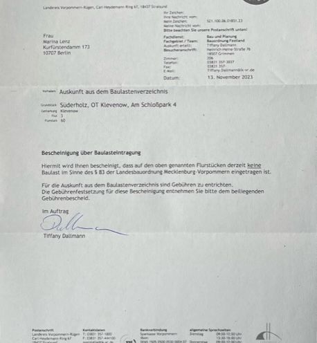 Baulastenauskunft