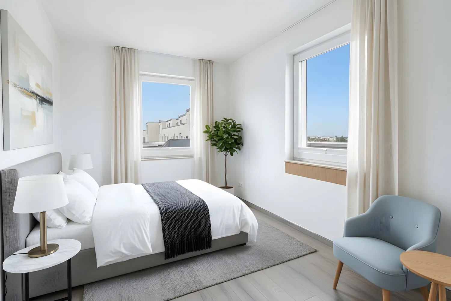 Gästezimmer digital möbliert