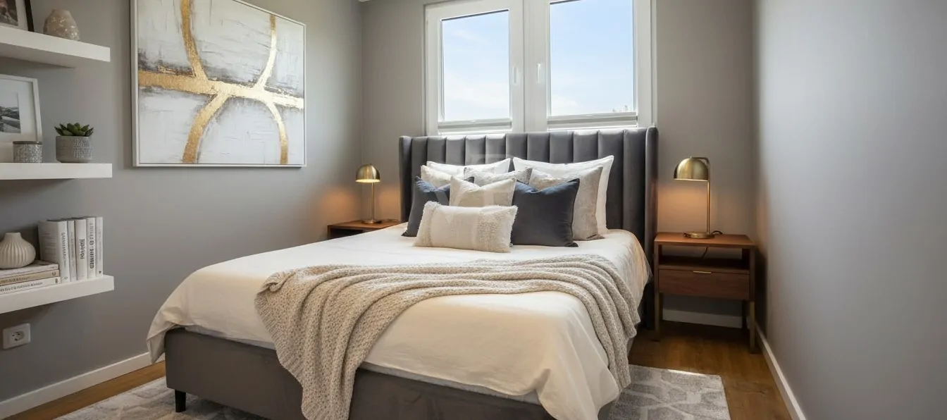 Schlafzimmer digital saniert