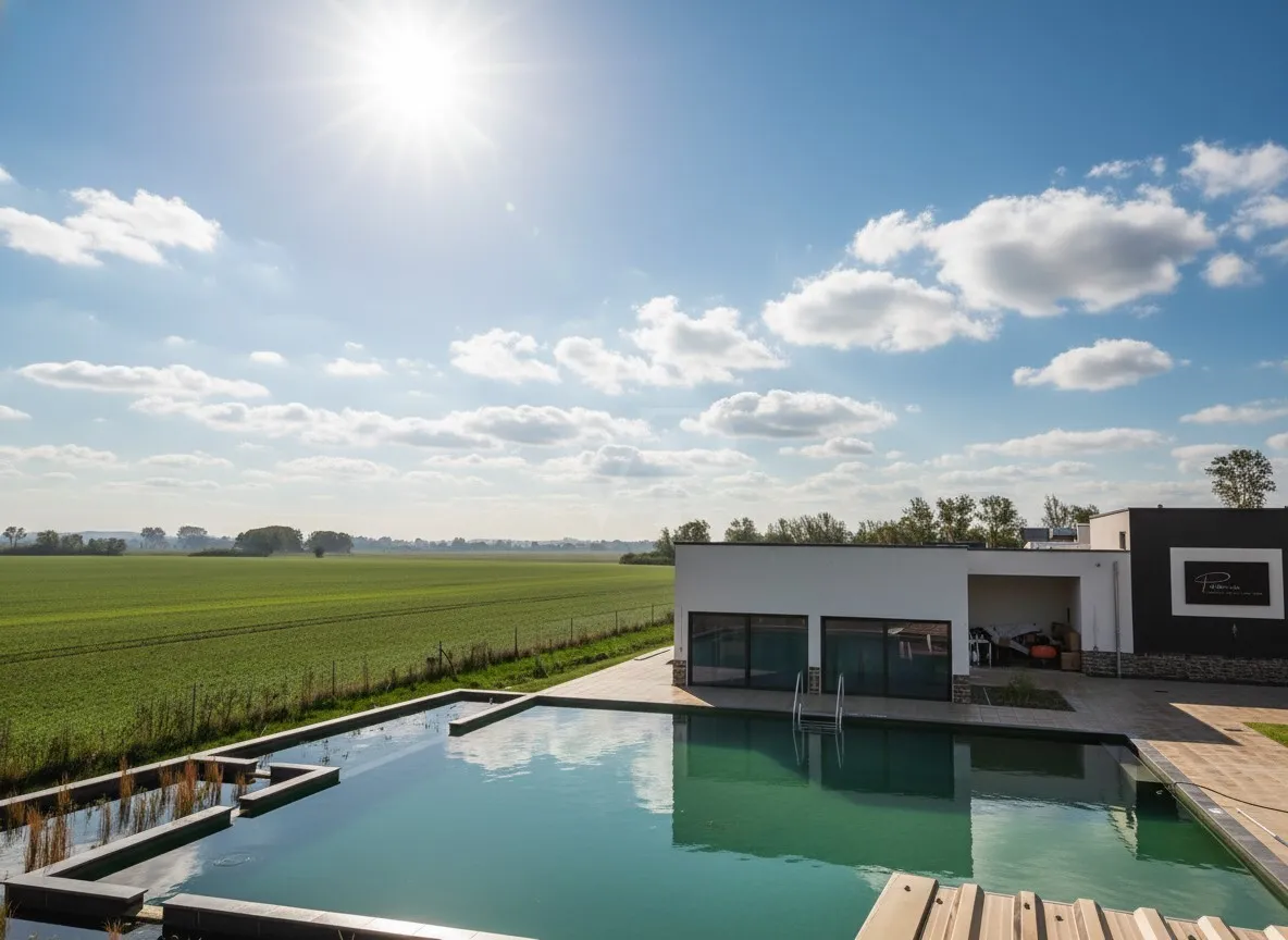 Terrassenaussicht auf Pool