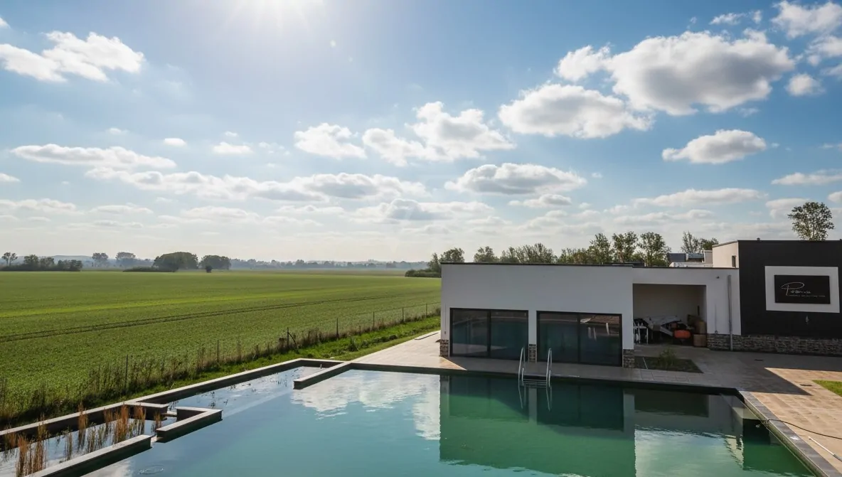 Terrassenaussicht auf Pool