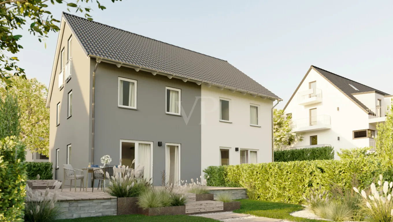 Spacious semi-detached house with garage complex near the Hanseatic city of Stralsund