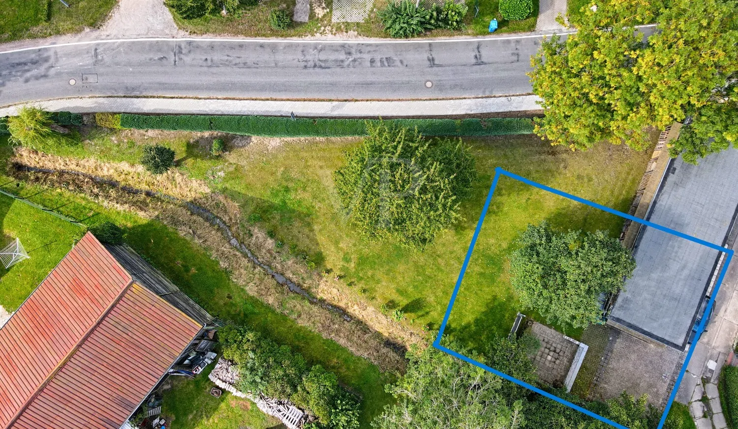 Grundstück eingezeichnet