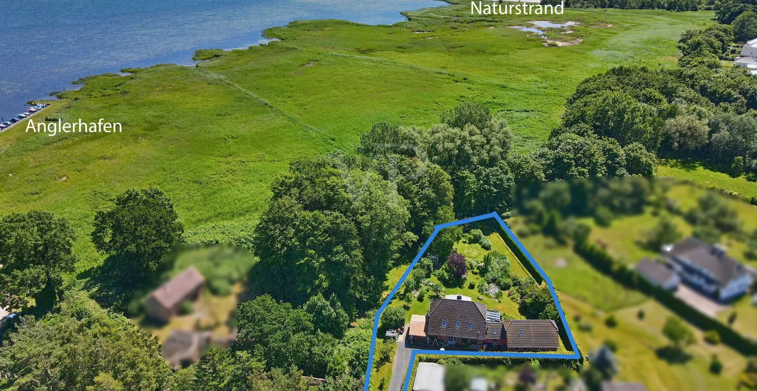 Grundstück eingezeichnet mit Beschriftung