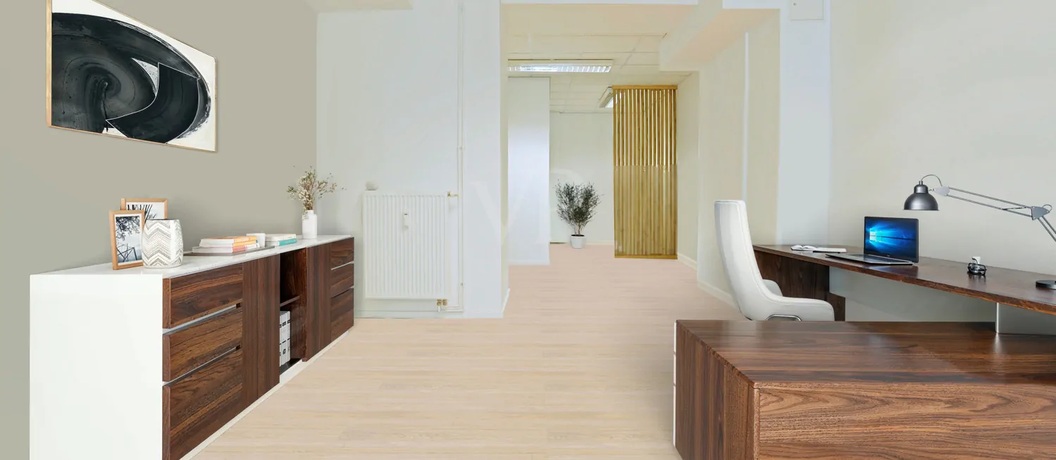 Bürofläche digital möbliert