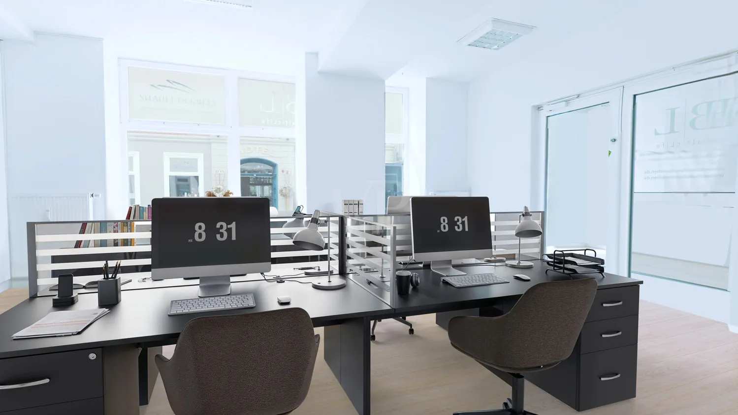 Schaufensterbereich digital möbliert