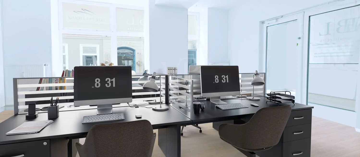 Schaufensterbereich digital möbliert