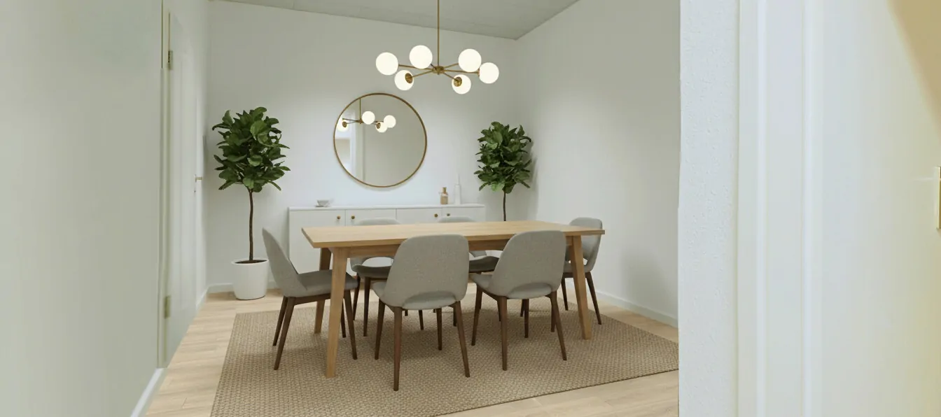 Aufenthaltsraum digital möbliert