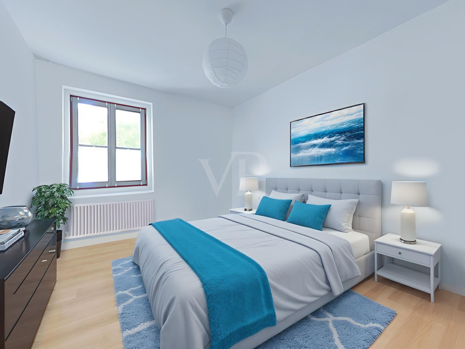 Schlafzimmer digital möbliert