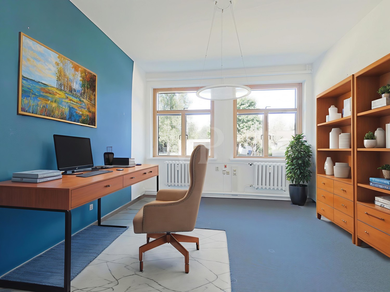 Büro 4 digital möbliert