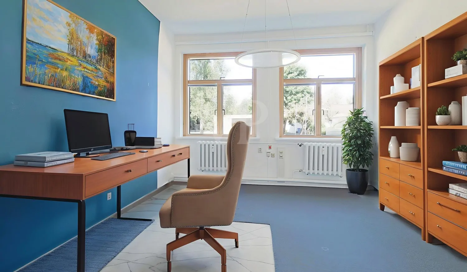 Büro 4 digital möbliert