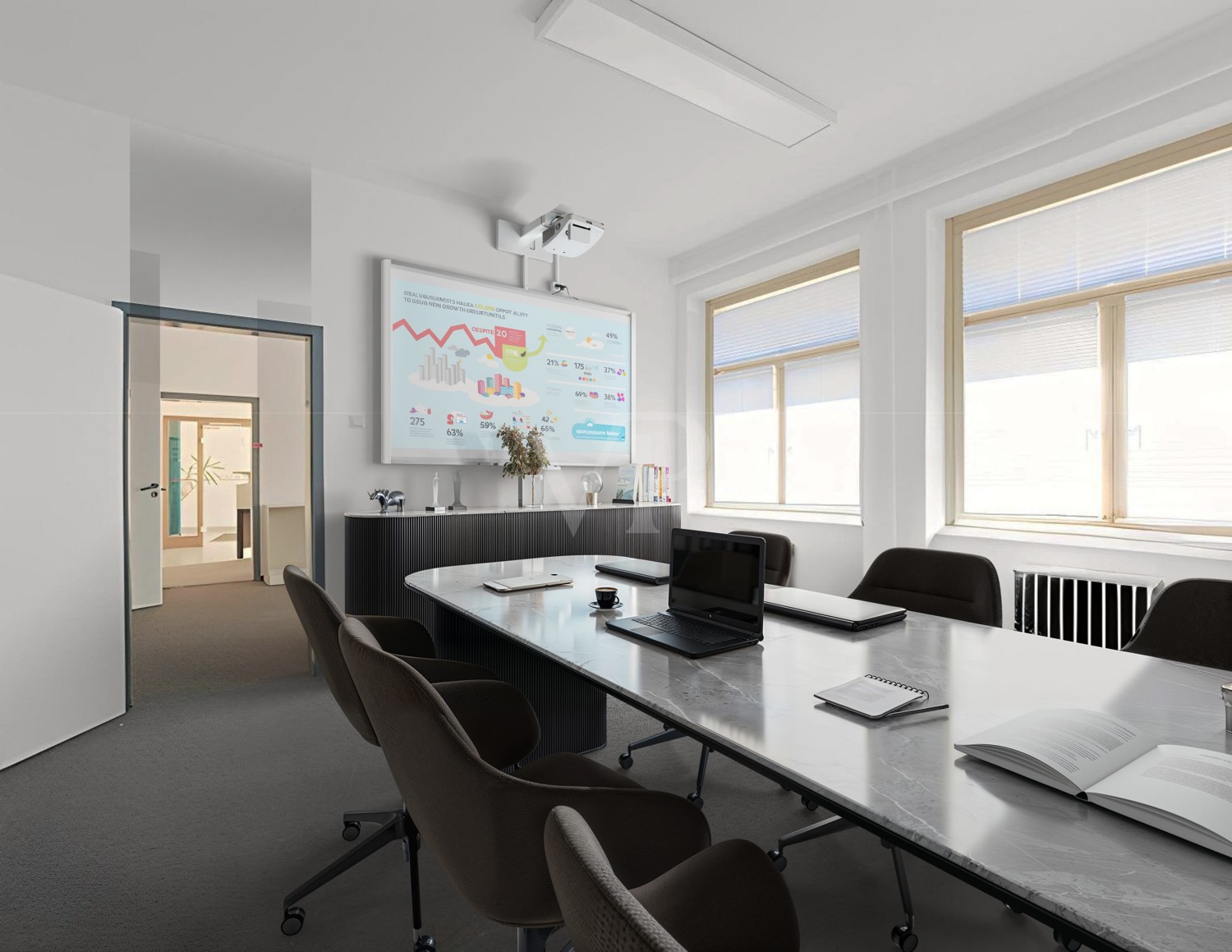 Büro 3 digital möbliert