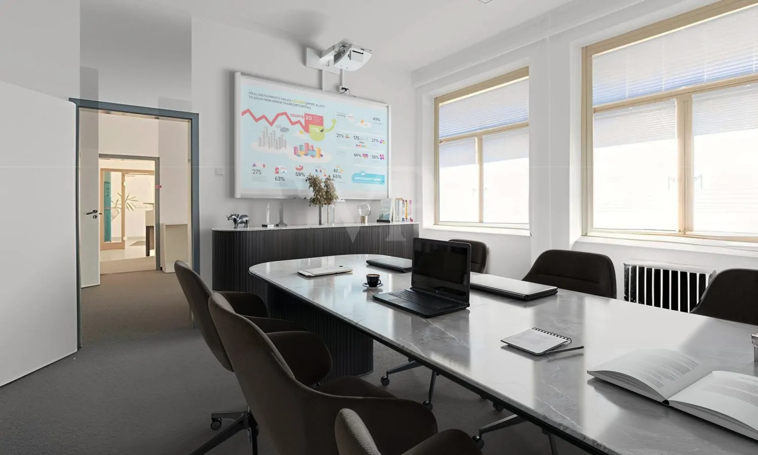 Büro 3 digital möbliert