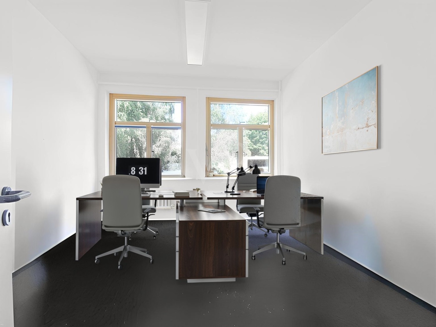 Büro 2 digital möbliert