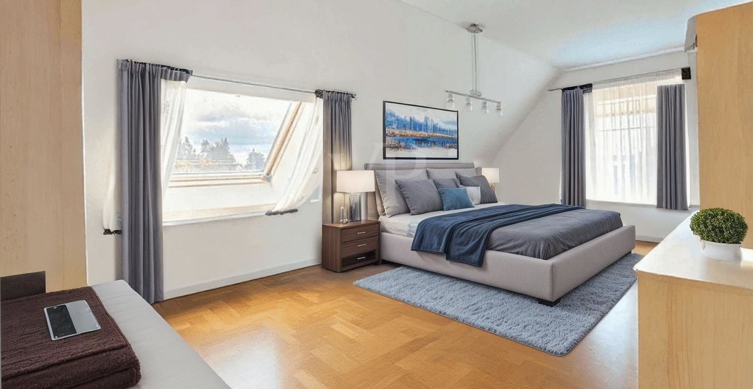 Schlafzimmer DG digital saniert