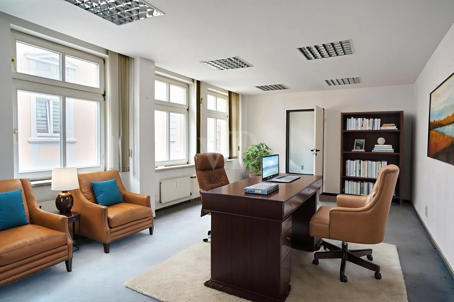 Büro digital möbliert