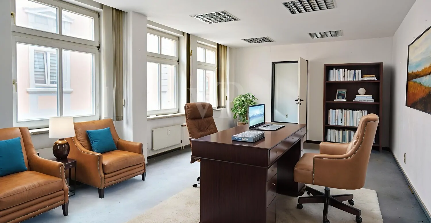 Büro digital möbliert