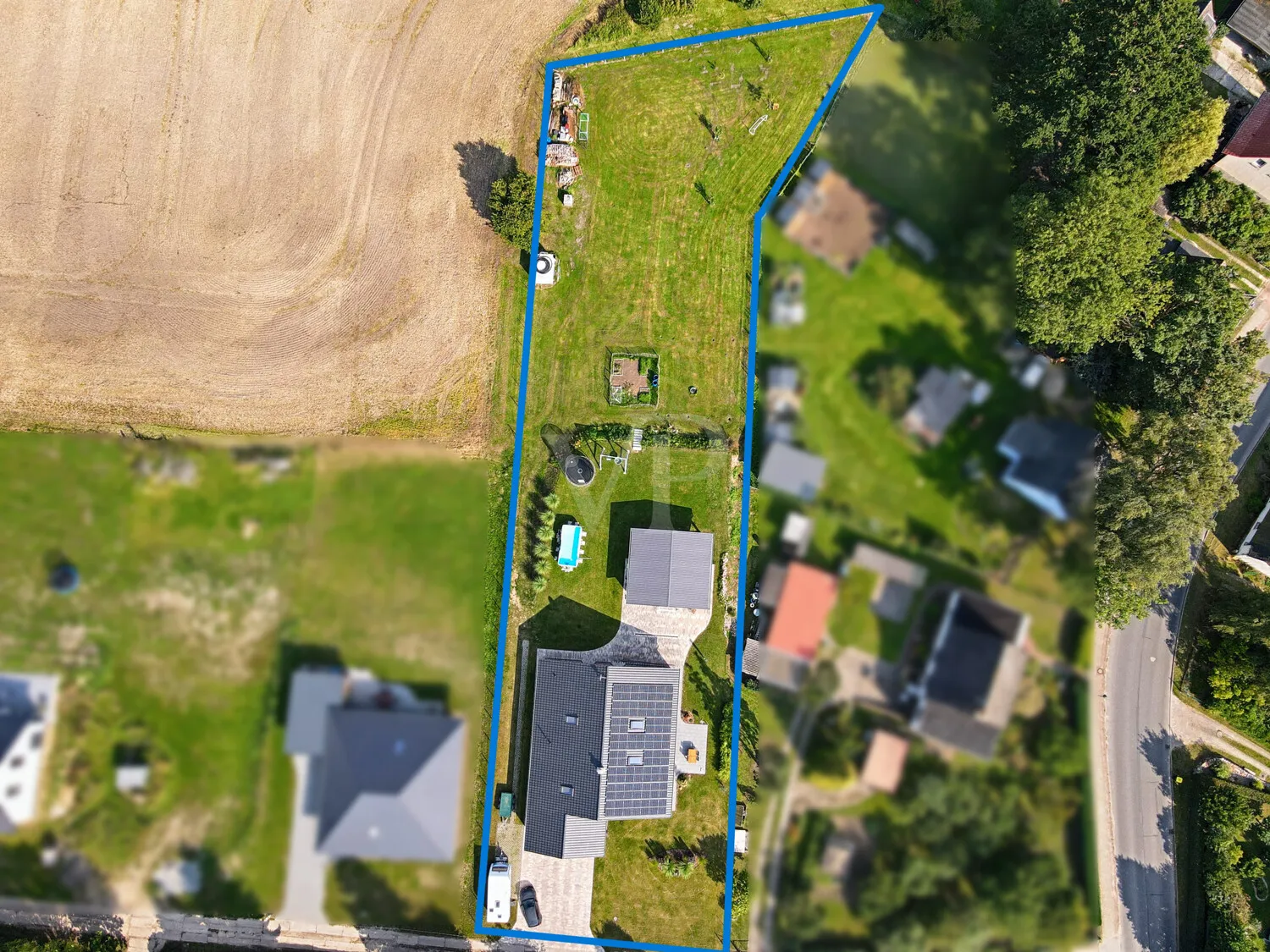 Grundstück eingezeichnet