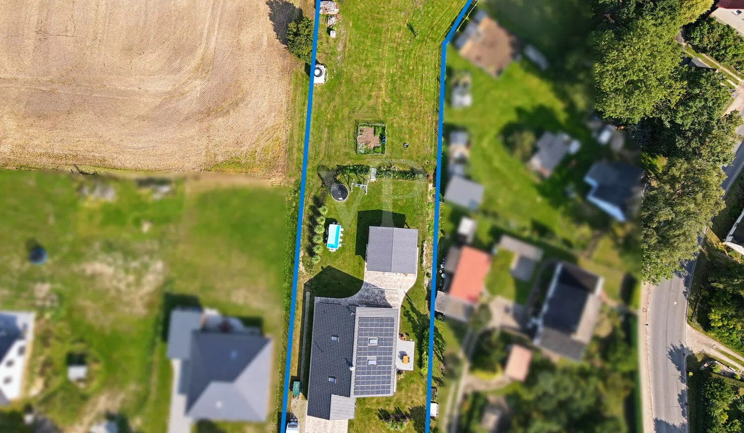 Grundstück eingezeichnet