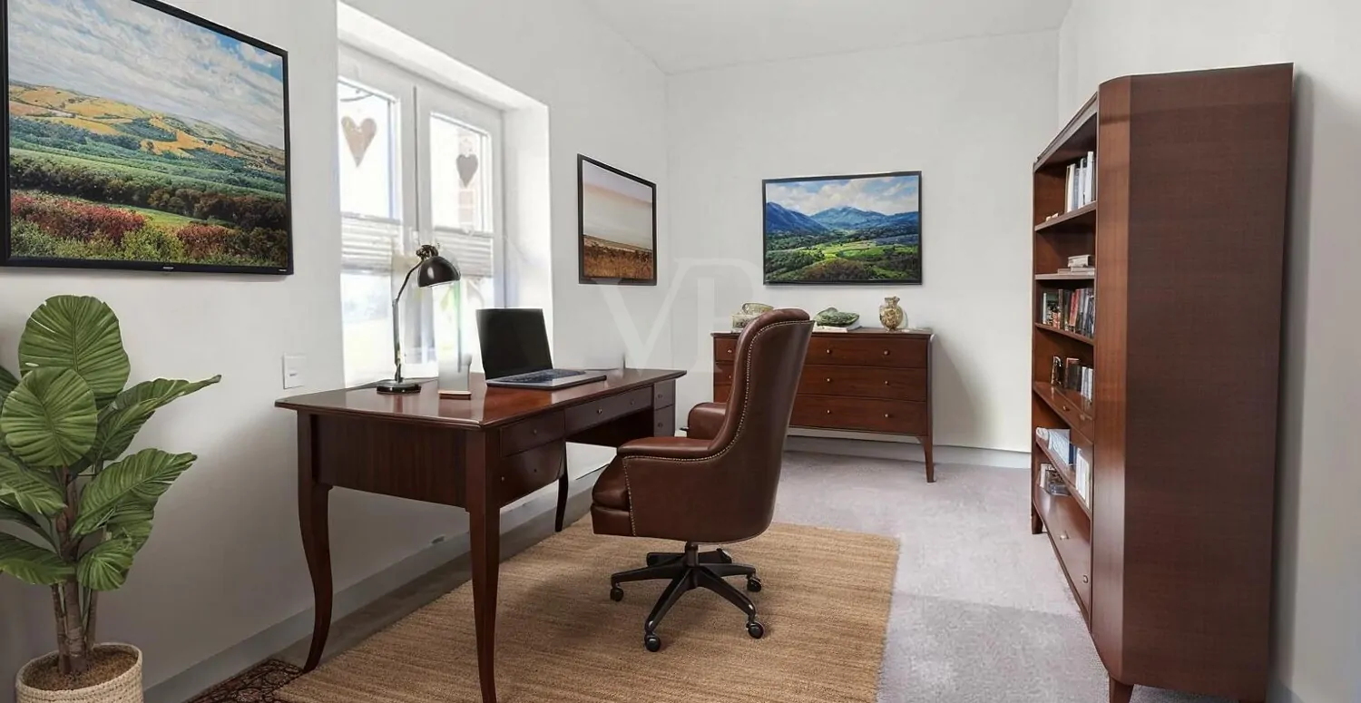 Büro digital möbliert