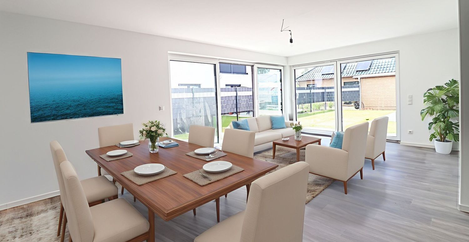Wohnzimmer digital möbliert