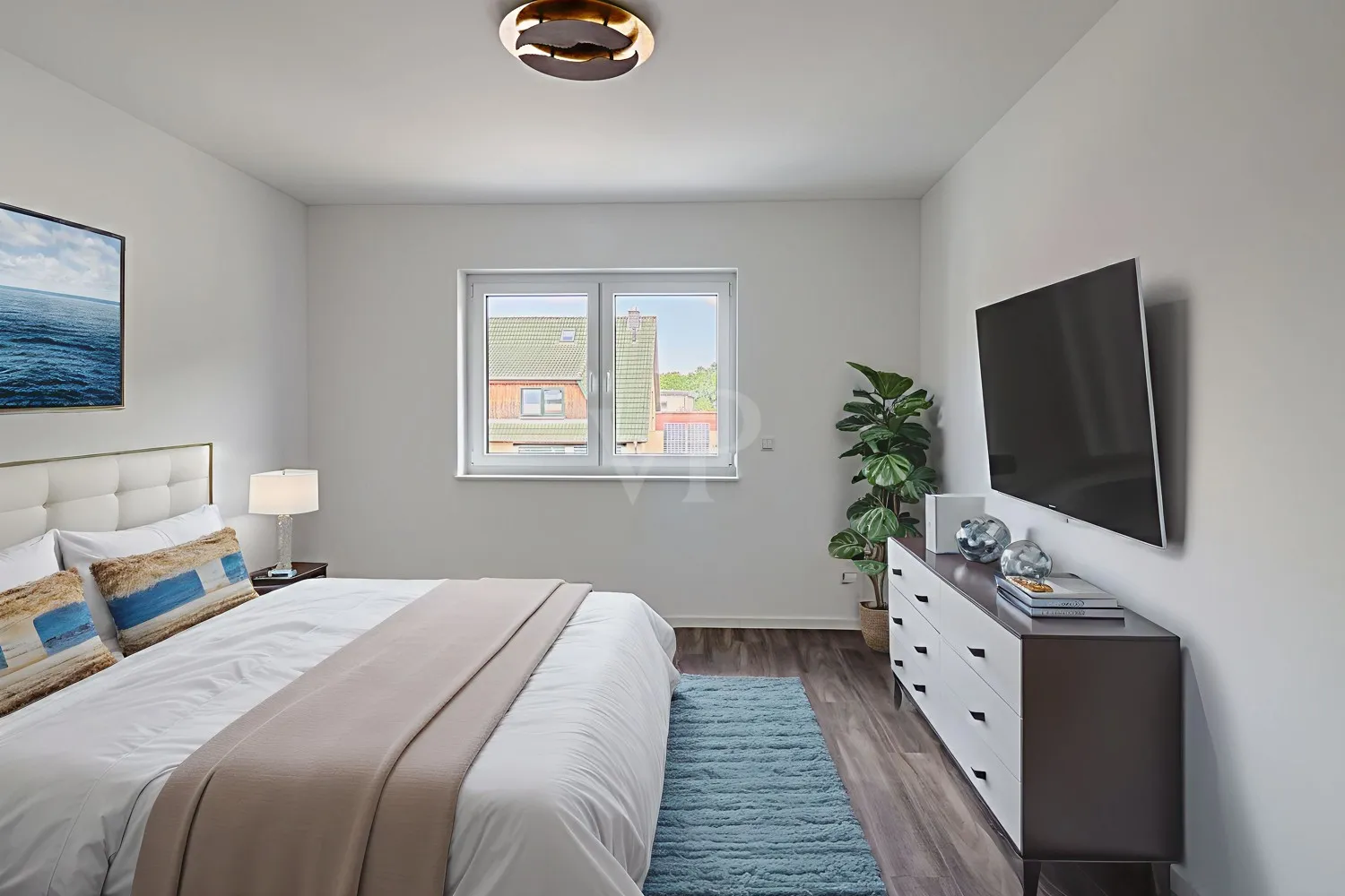 Schlafzimmer digital möbliert