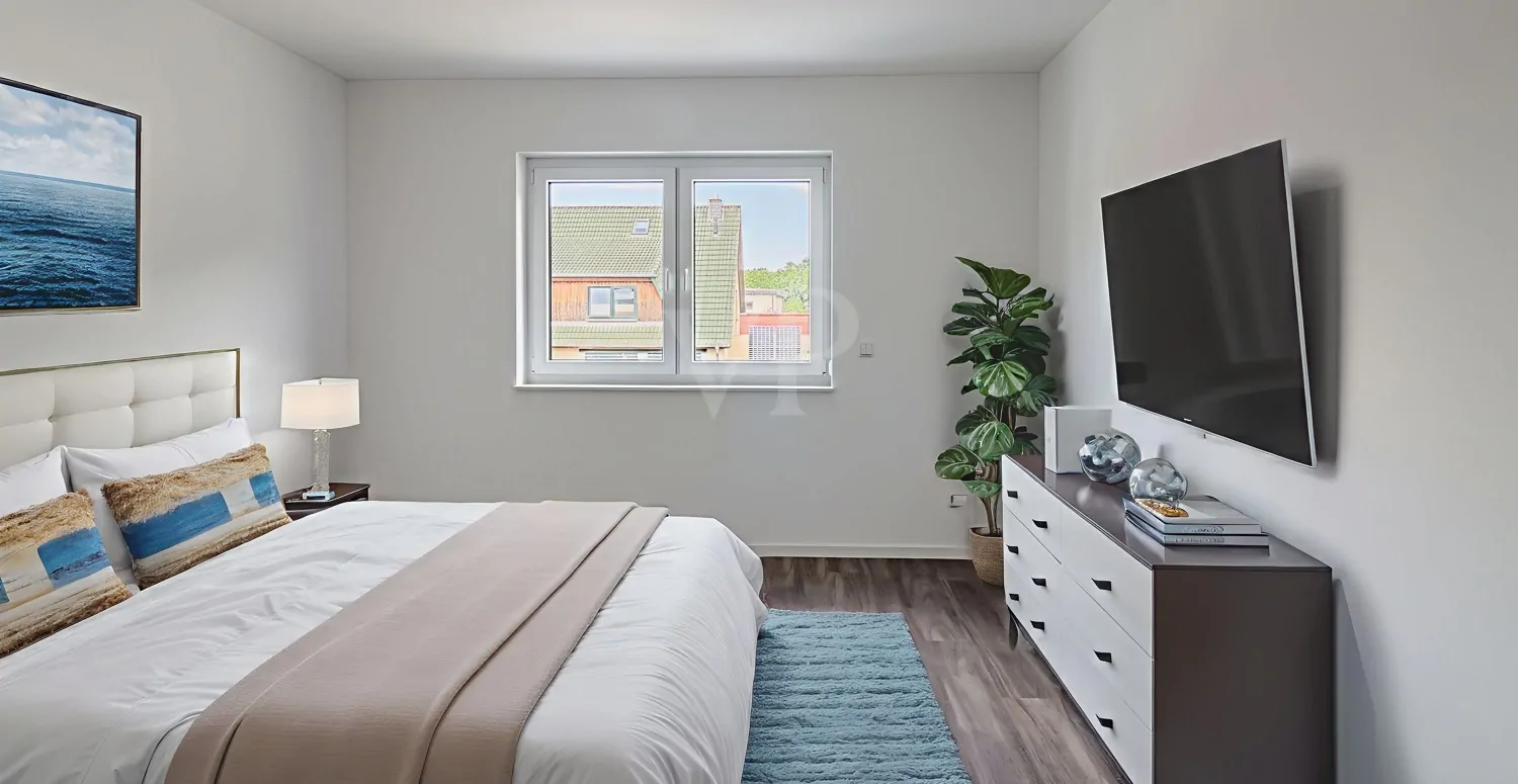 Schlafzimmer digital möbliert