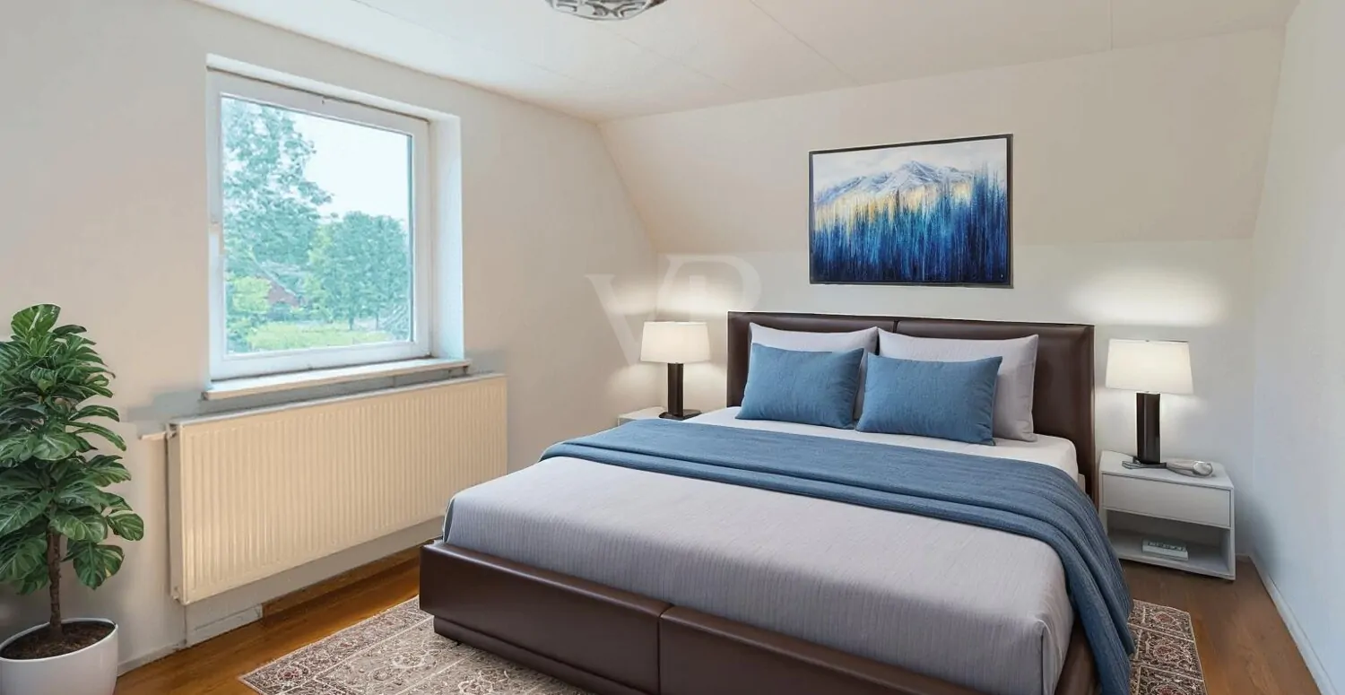 Schlafzimmer DG digital möbliert