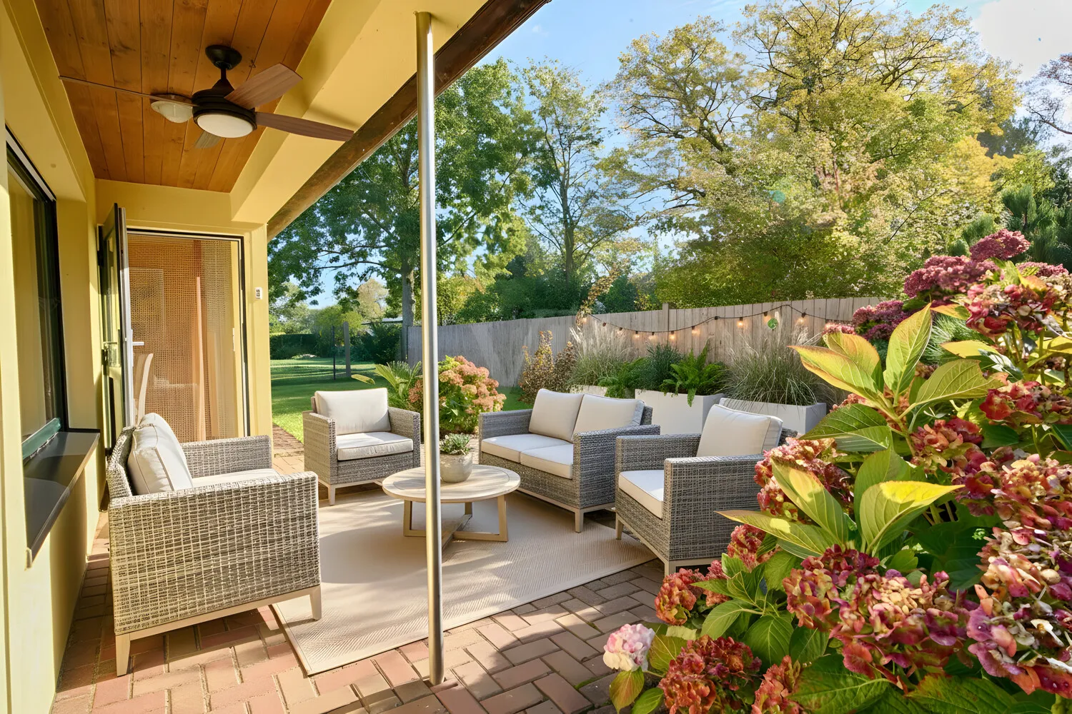 Terrasse digital möbliert