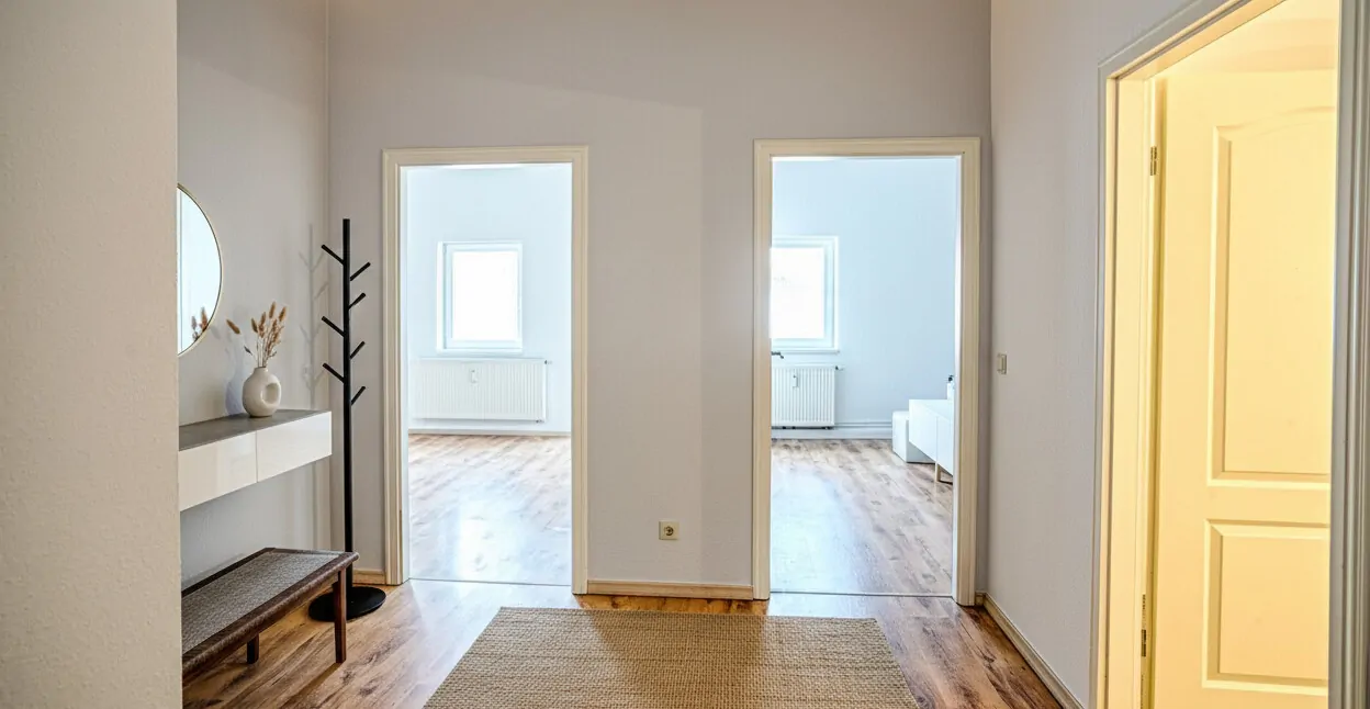 Eingangsbereich digital möbliert