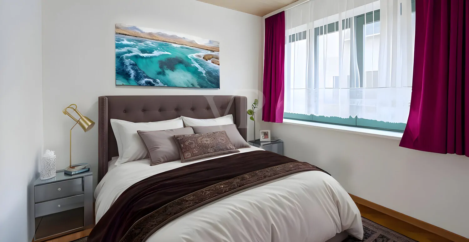 Schlafzimmer digital möbliert