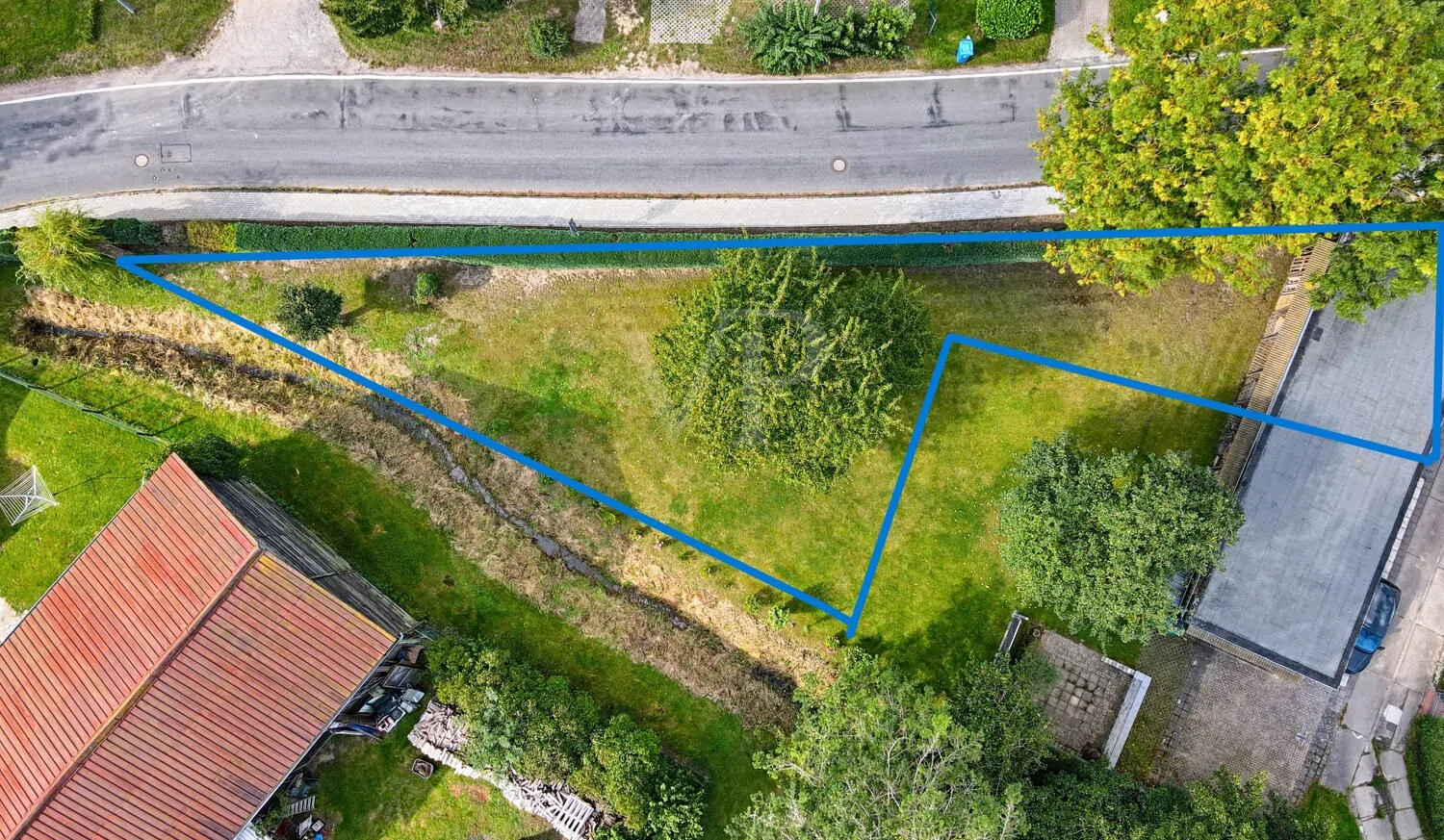 Grundstück eingezeichnet