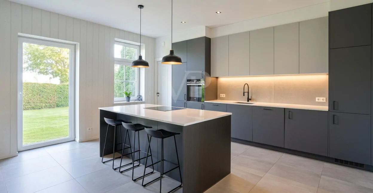 Küche digital möbliert