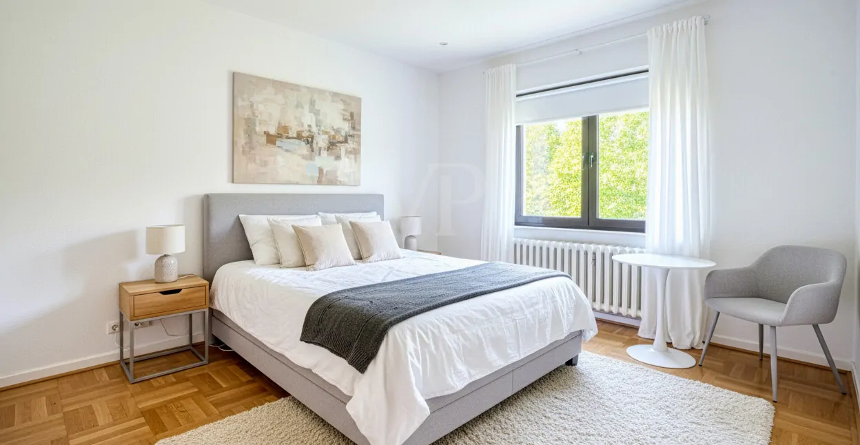 Schlafzimmer digital möbliert